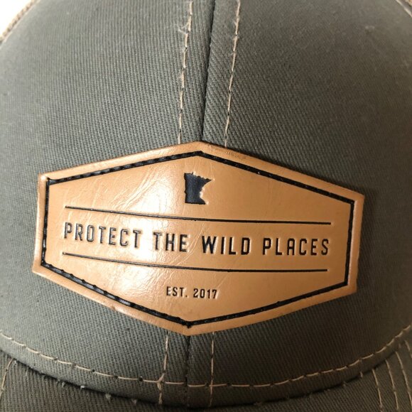 Adventure North Protect The Wild Places Trucker Hat Mesh Back Snap Closure Cap - Picture 2 of 7